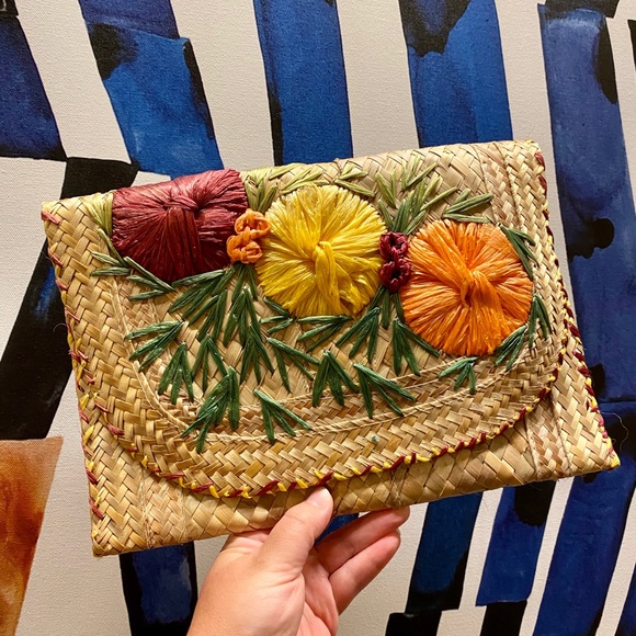 Vintage Bags Vintage Straw Clutch Bag Poshmark